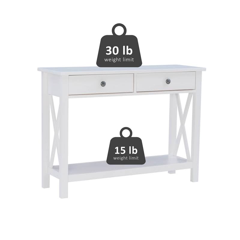 Antique White Wood Console Table O69445