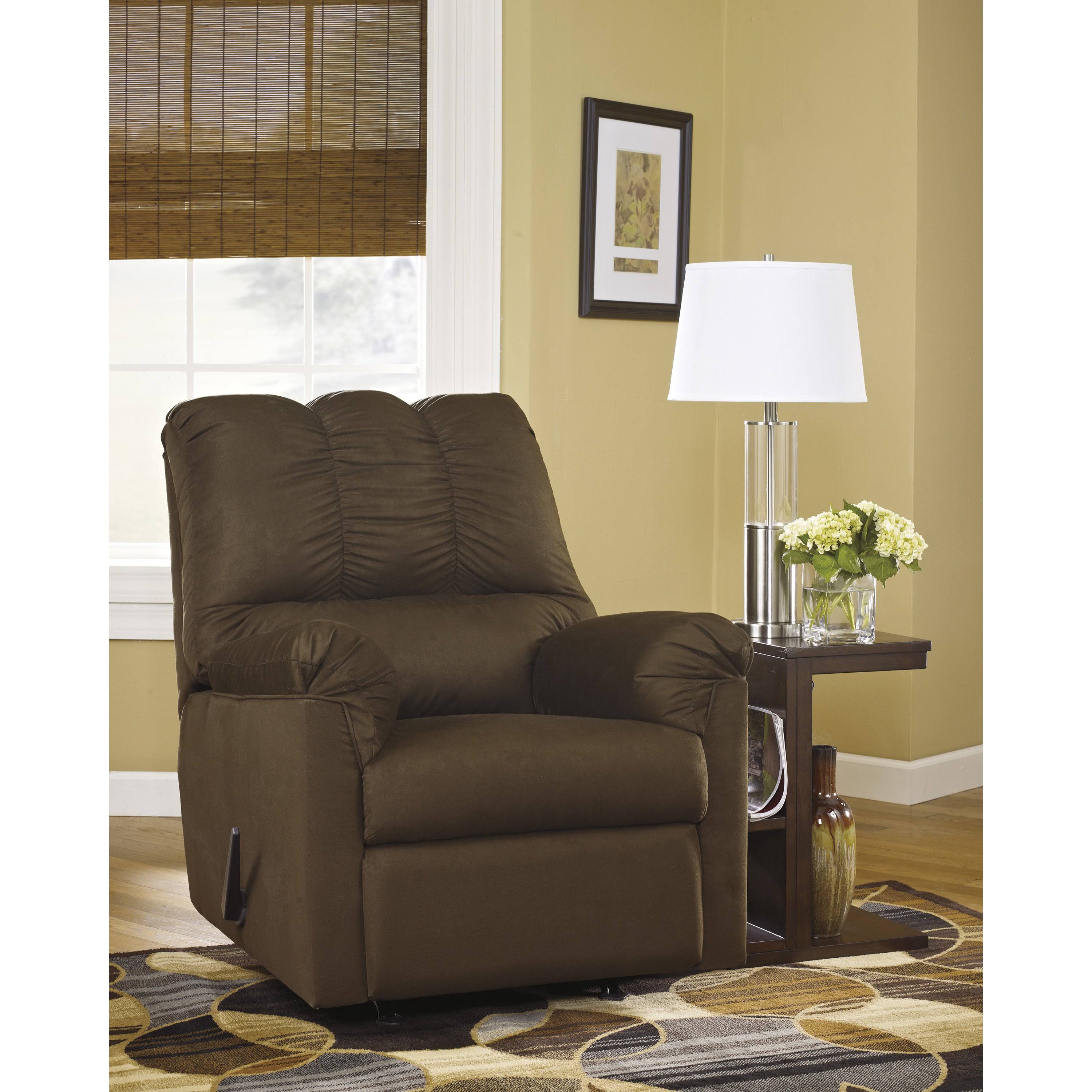 Black Microfiber Rocker Recliner C493