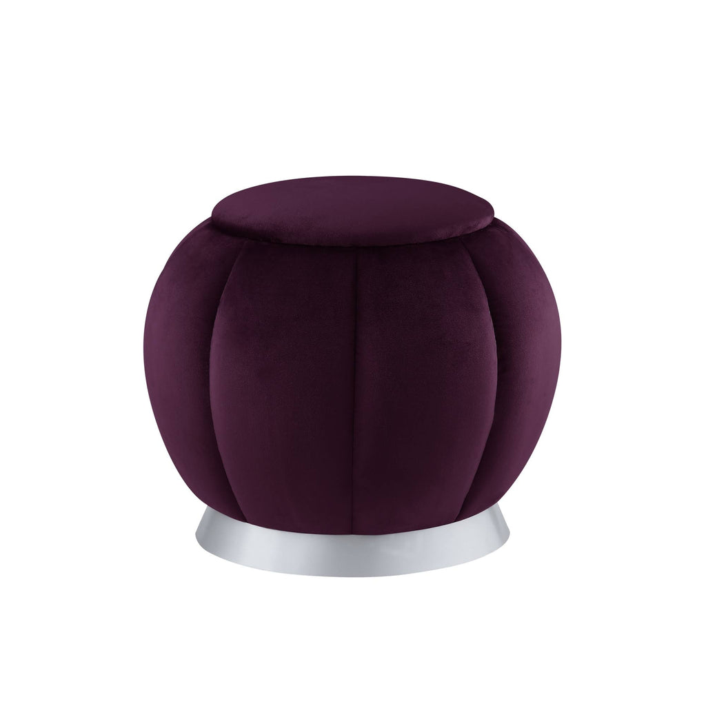 Purple Silver Ottoman L9603