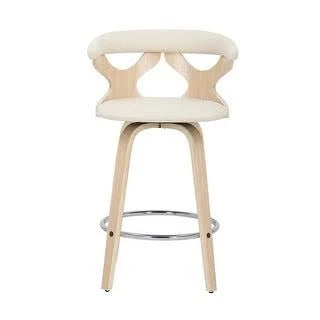 Cream Fabric Counter Stools (Set of 2) R543094