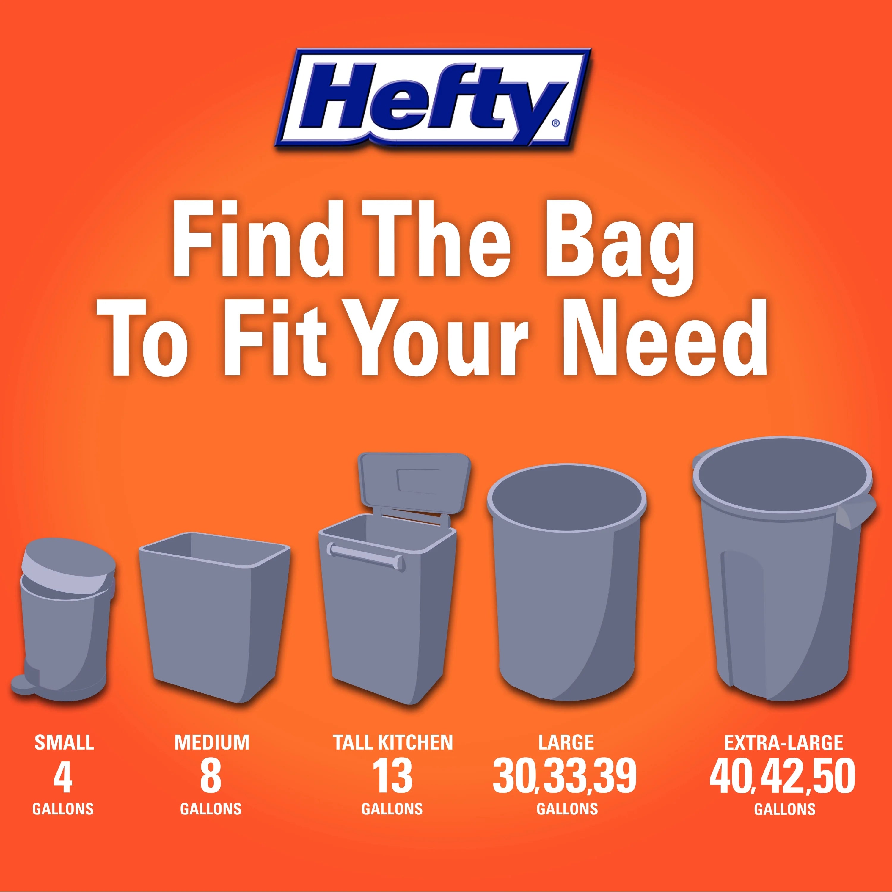 Heavy Duty Contractor Large Trash Bags, 42 Gallon, 14 Count H610285