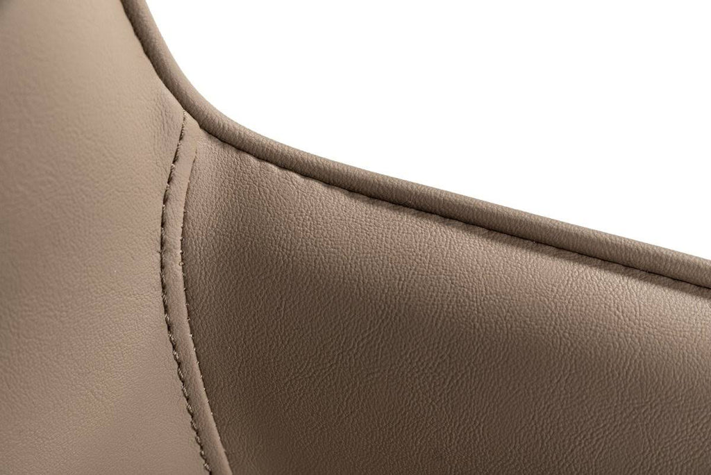 Modern White & Brown Bonded Leather Accent Chair E20647