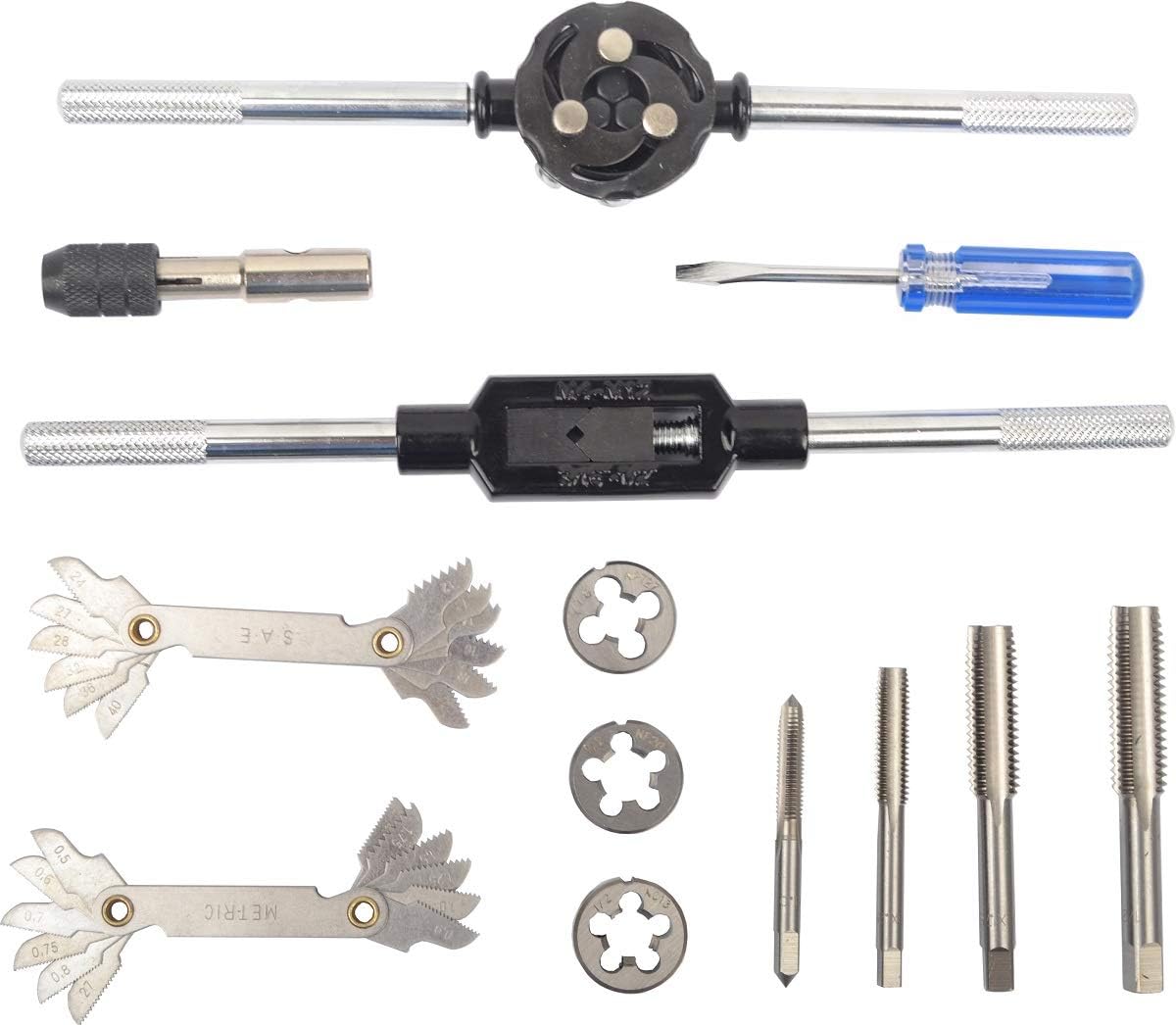 60-Pieces Tap and Die Set Metric and SAE Standard T2425