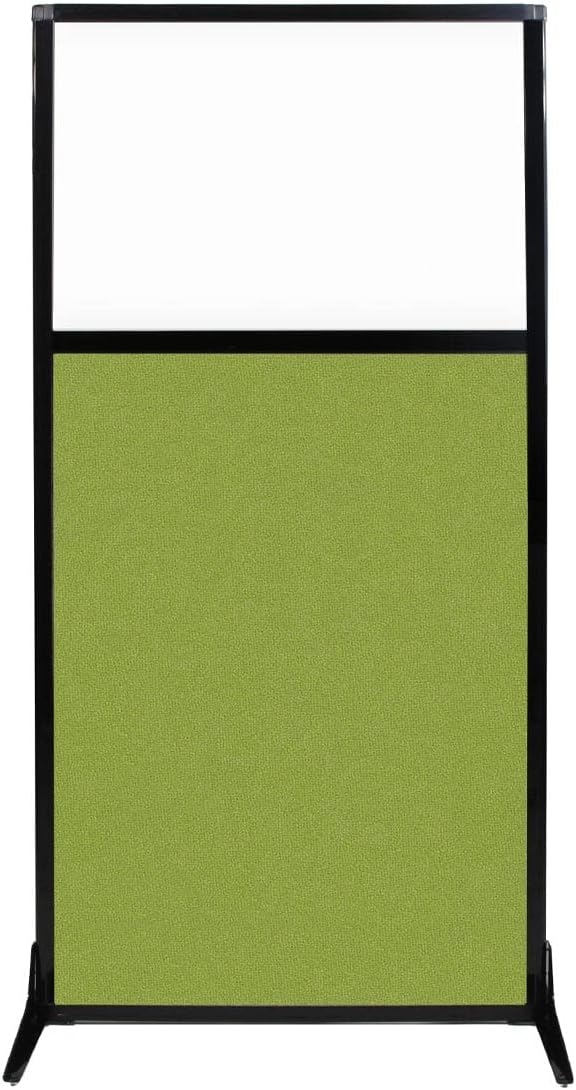 Portable Free Standing Privacy Screen with Black Fabric Panels Q9377