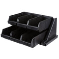 Black 6-Bin Organizer Rack E972