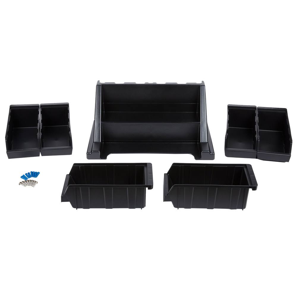 Black 6-Bin Organizer Rack E972
