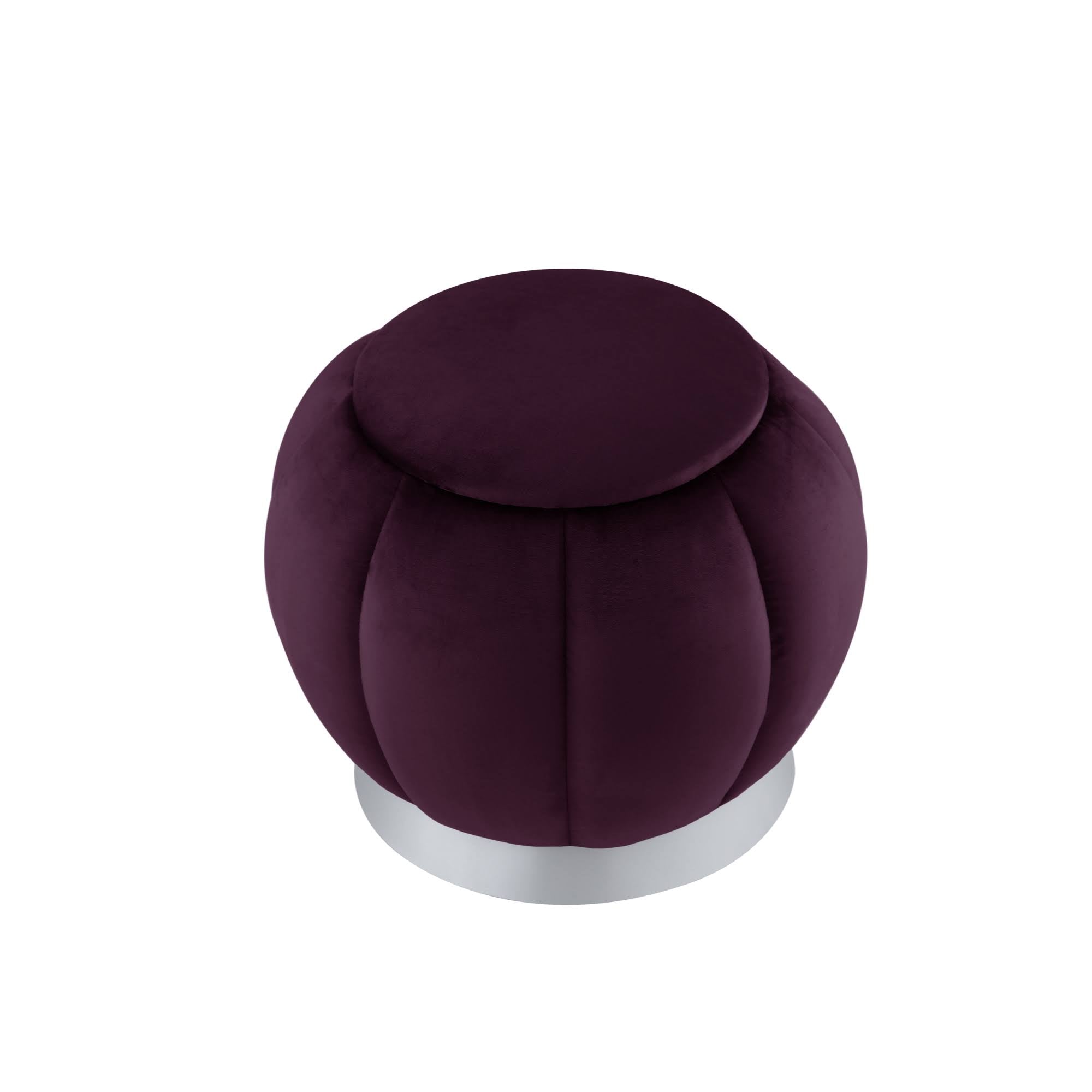 Purple Silver Ottoman L9603