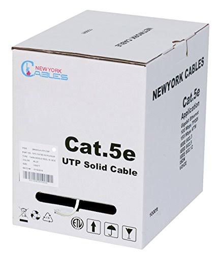 White Plenum Cat5e 1000ft 24AWG UTP Cable R11392
