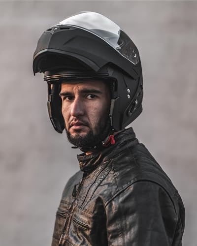 Bluetooth Modular Full Face Motorcycle Helmet with Sun Shield J976777