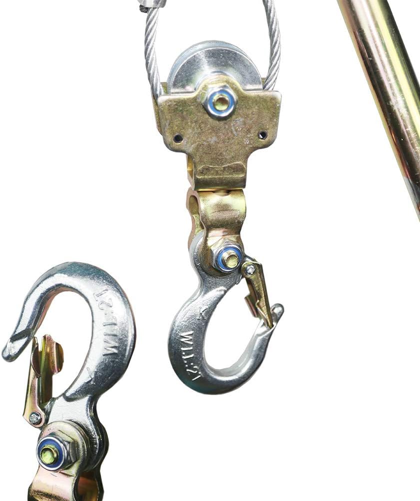 4400LB Heavy Duty Cable Hoist Puller with 2 Hooks, Pack of 2 F567602