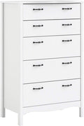 White 5 Drawer Chest T54064