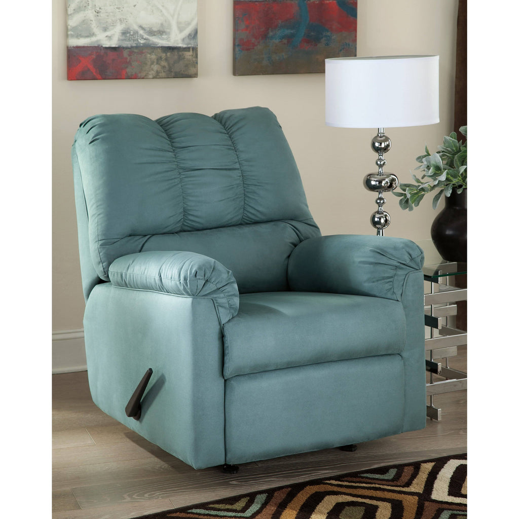 Black Microfiber Rocker Recliner C493