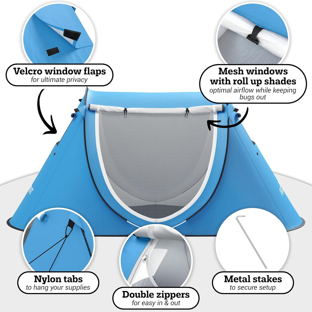Pop-up Beach Camping Tent with Carrying Bag X68951