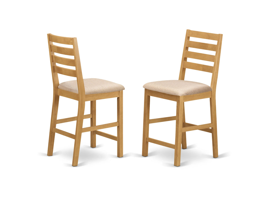 Fabric Counter Height Stools in Oak (Set of 2) Z654877