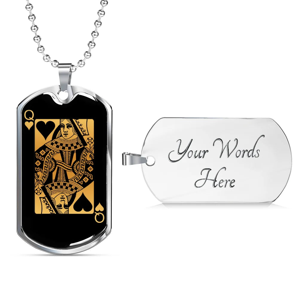 Gold Dog Tag Necklace T808