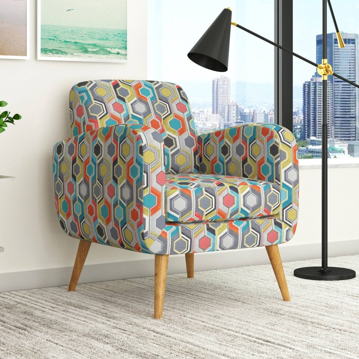 Bark Chenille Armchair D53464