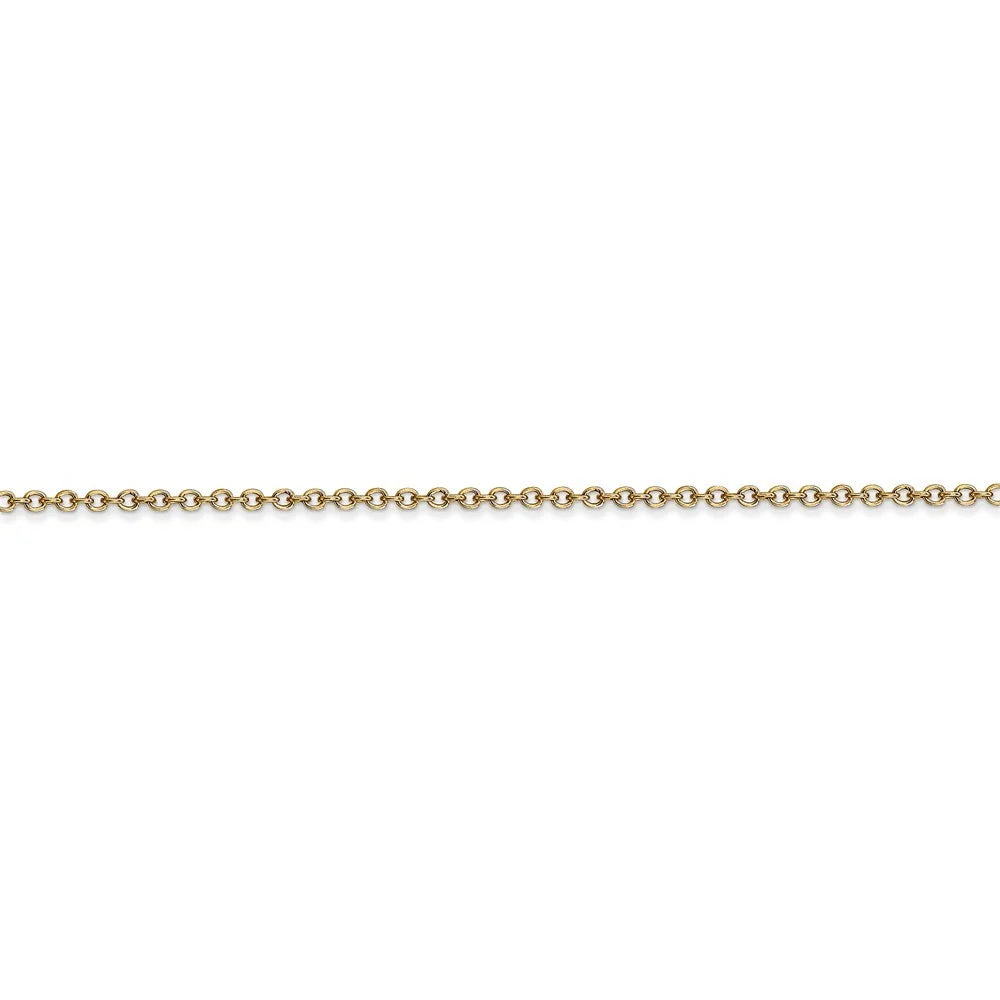 14k Gold 1.4mm Cable Chain Necklace 30 Inch 3.8 Grams O52793