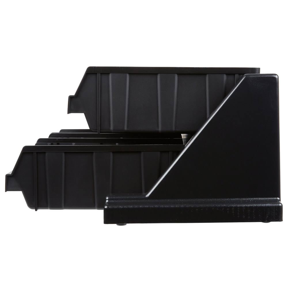 Black 6-Bin Organizer Rack E972