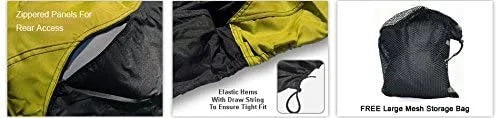 Yellow/Black All Weather Jet Ski Cover with Trailer Straps and Storage Bag Y37993