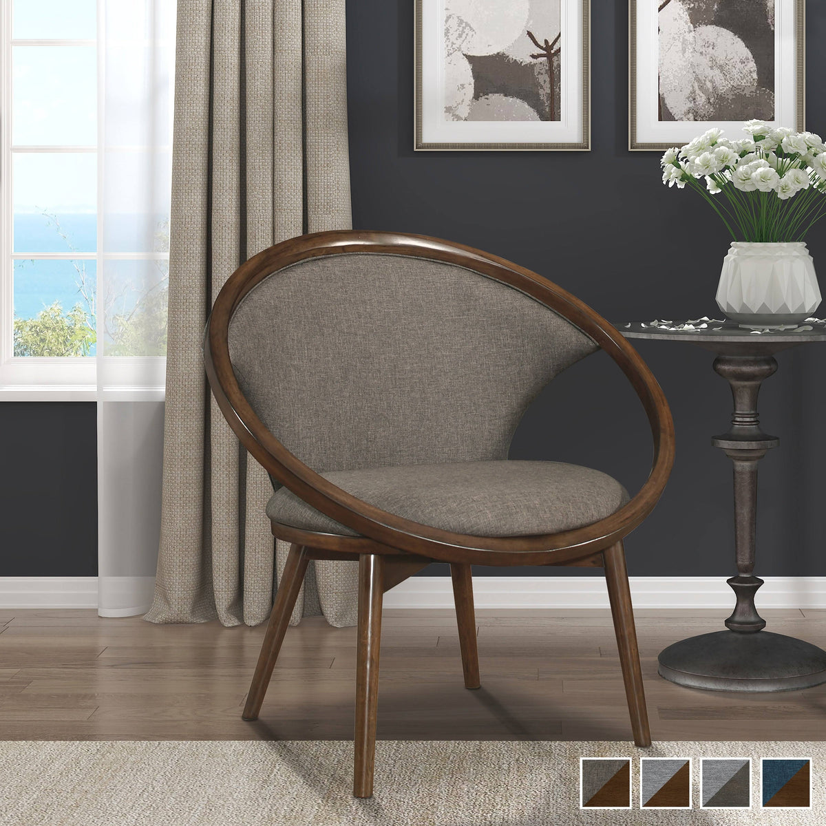 Charcoal Accent Chair I38657