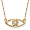 14 Karat Yellow Gold Diamond Evil Eye Necklace M185236