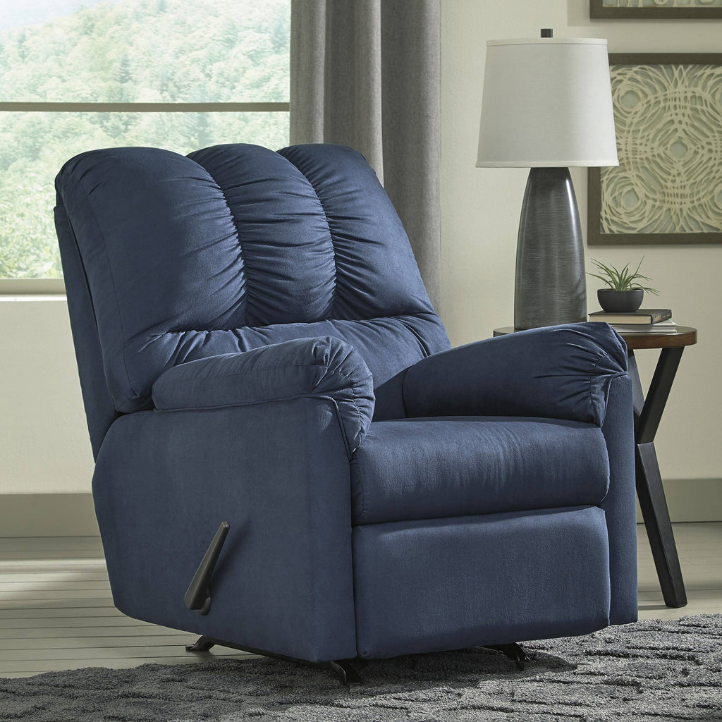 Black Microfiber Rocker Recliner C493