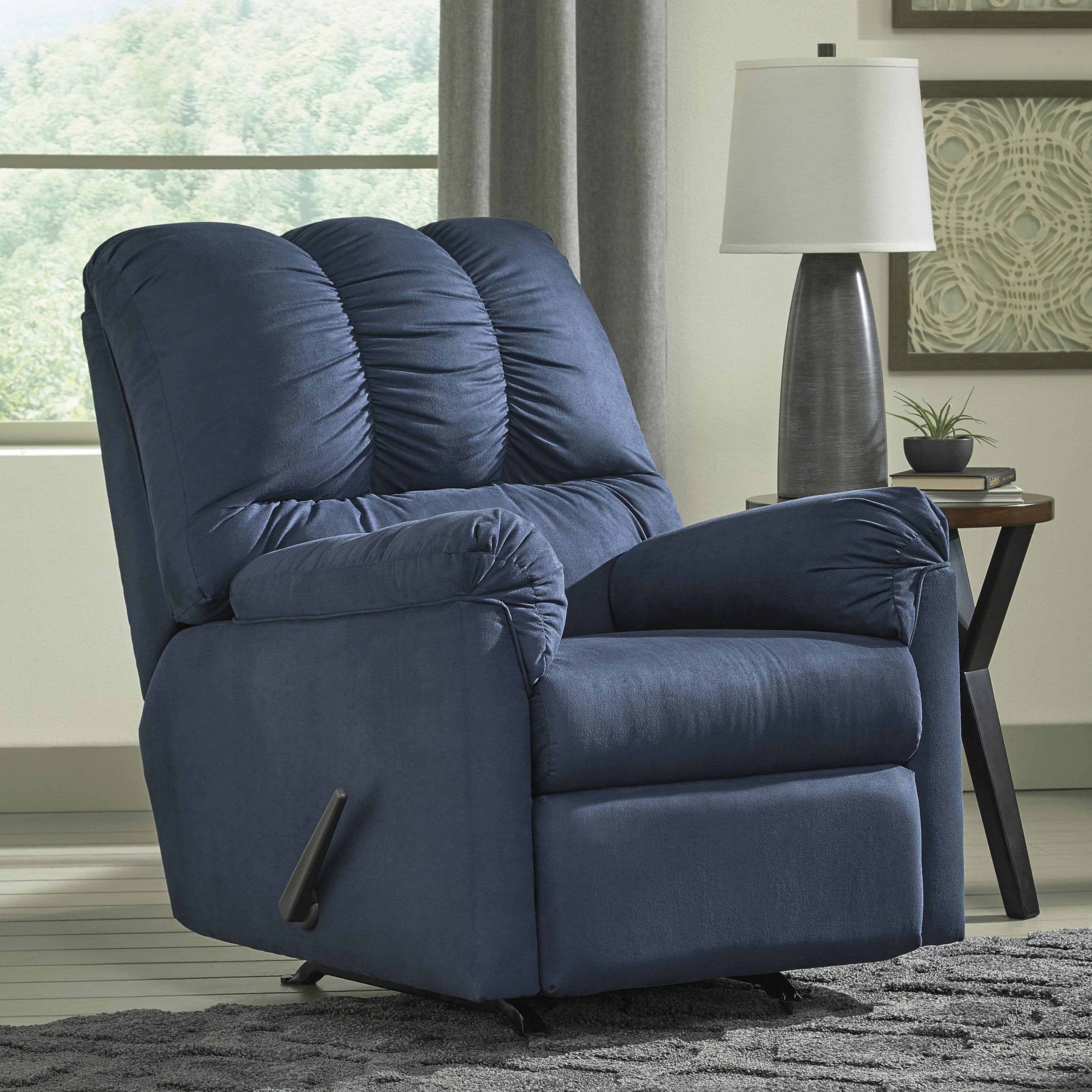 Black Microfiber Rocker Recliner C493