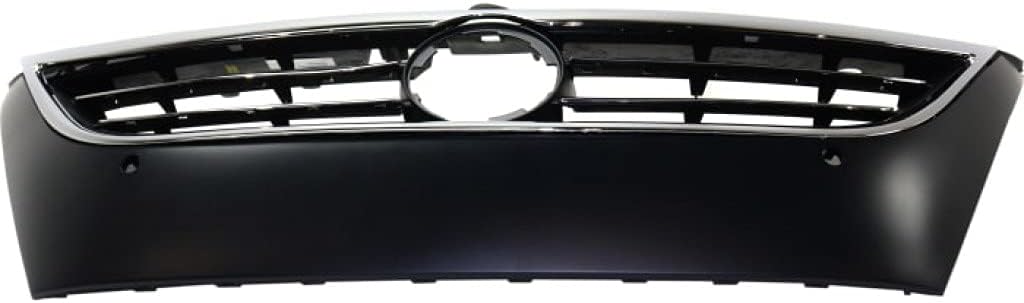 Primed Black Plastic Grille Assembly with Chrome Molding and Distance Sensor Hole R976653