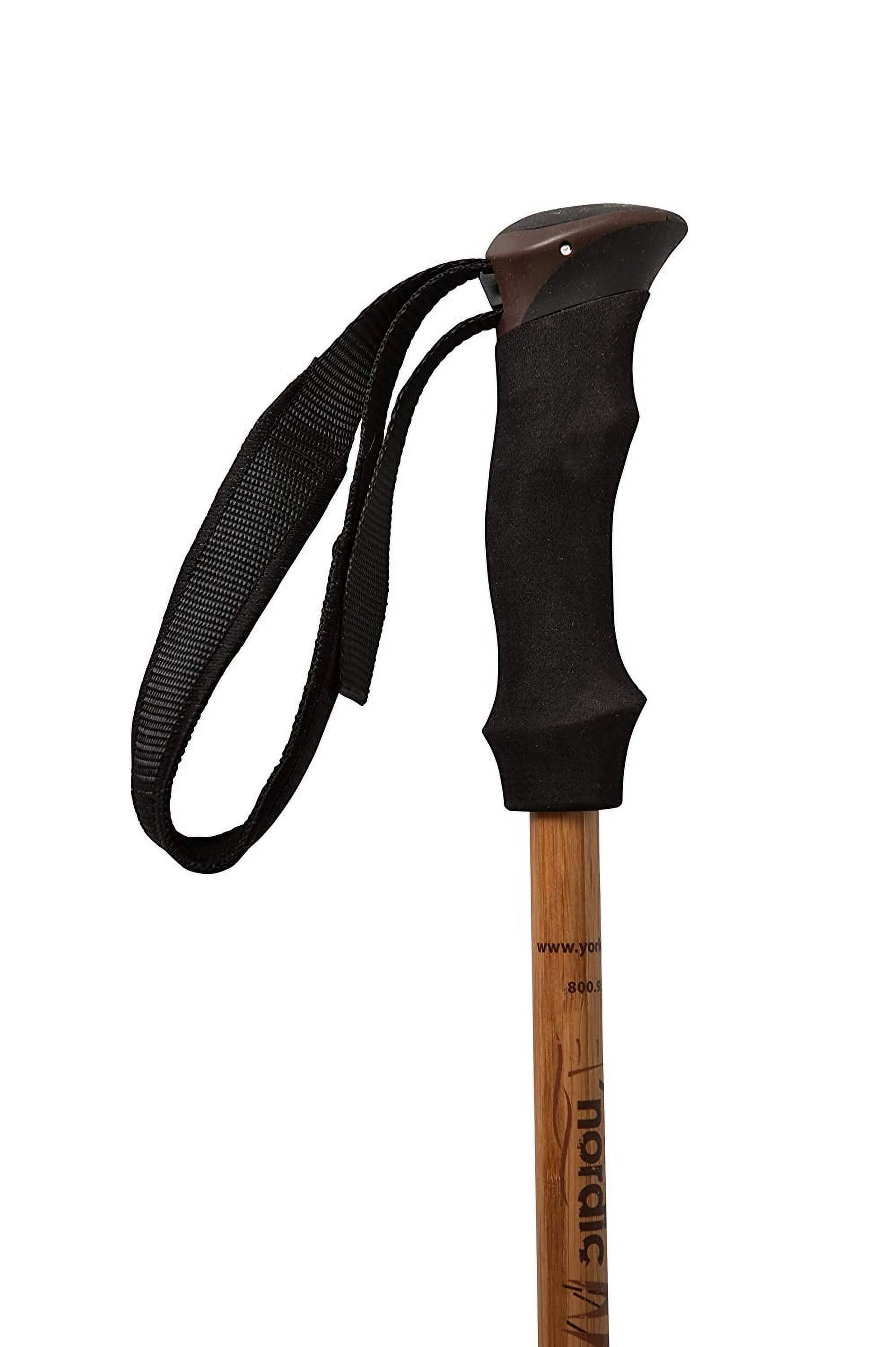 Bamboo & Carbon Fiber Walking Poles - 2 Pack - 6.8 oz Ultralight Collapsible Hiking Poles A162