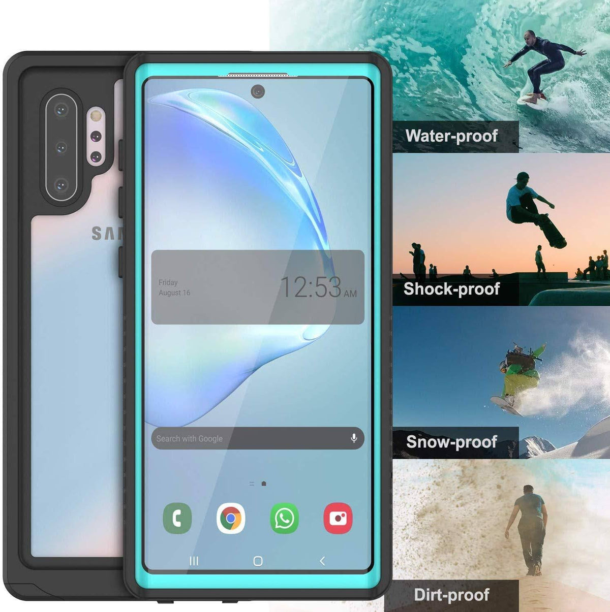 Teal Armor Case with Built in Screen Protector Z5415