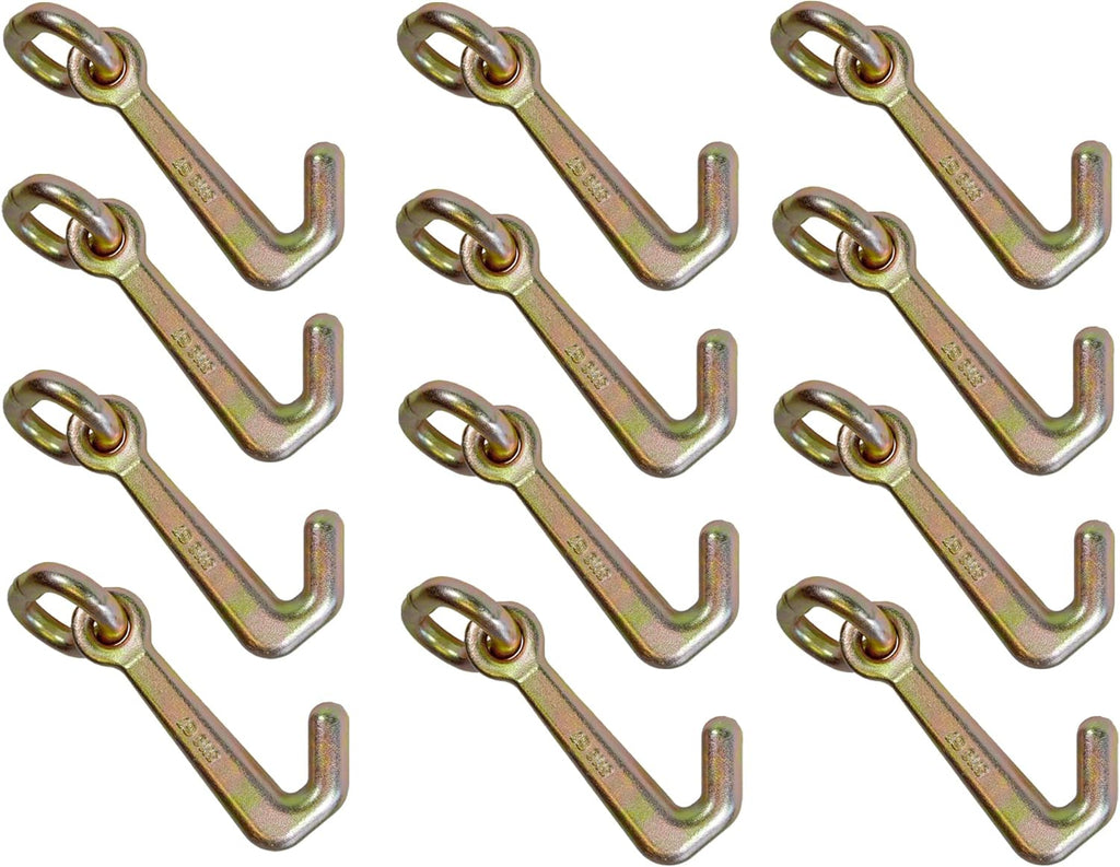 Cluster Hook for Towing Trucks, Heavy-Duty Forged with Link, 4-Pack Y989