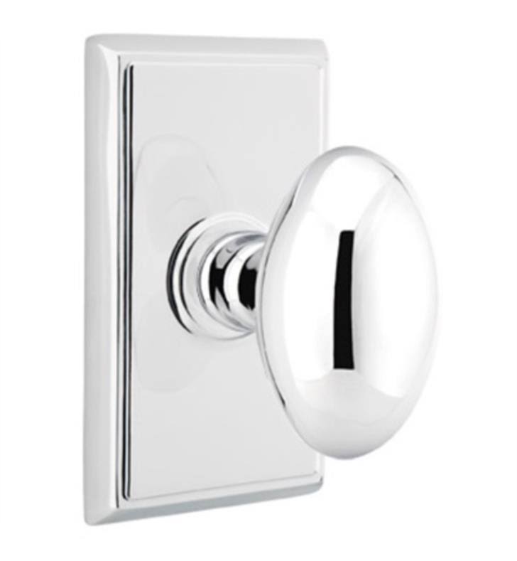 Oil Rubbed Bronze Passage Egg Knob with Rectangular Rose W331