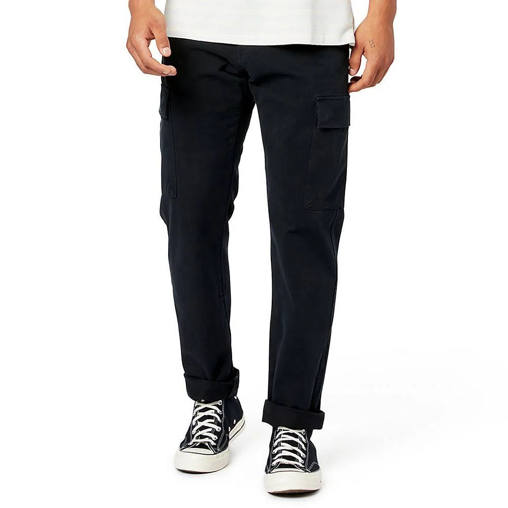 Men's Straight Fit Cargo Pants, Size 34 x 30, Black E721922