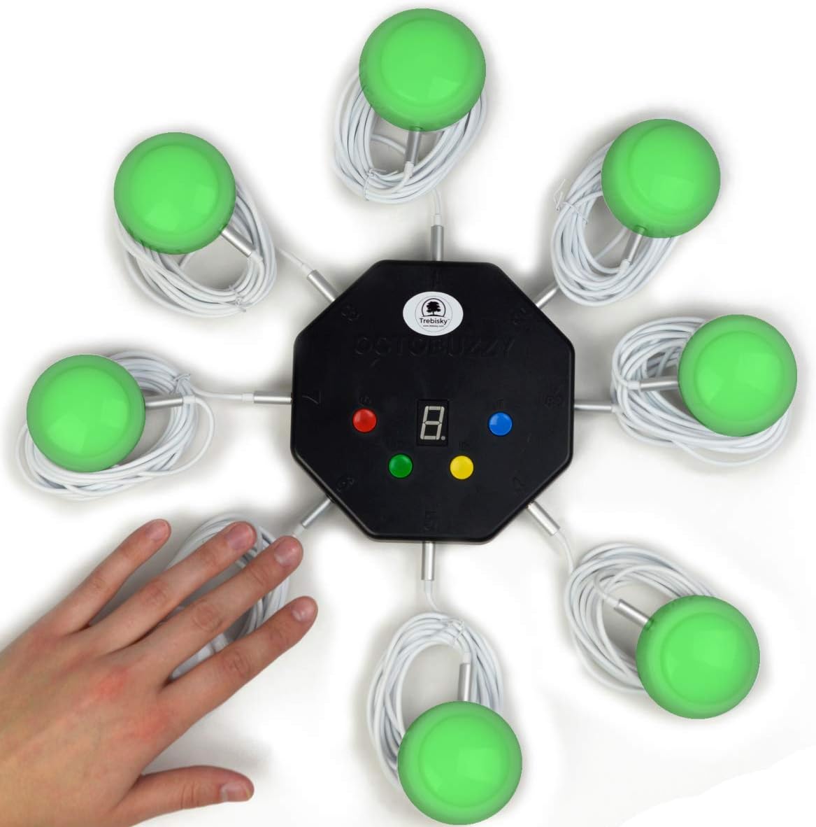 8-Player Game Buzzer System with LED Light Buttons Z538154
