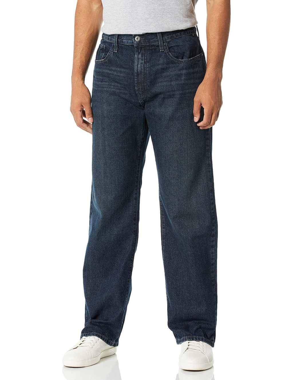 Loose Fit 5 Pocket Jean Pant, Rigger Blue, 42W x 32L Y885589