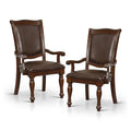 Brown Cherry Wood Arm Chair (Set of 2) H996110