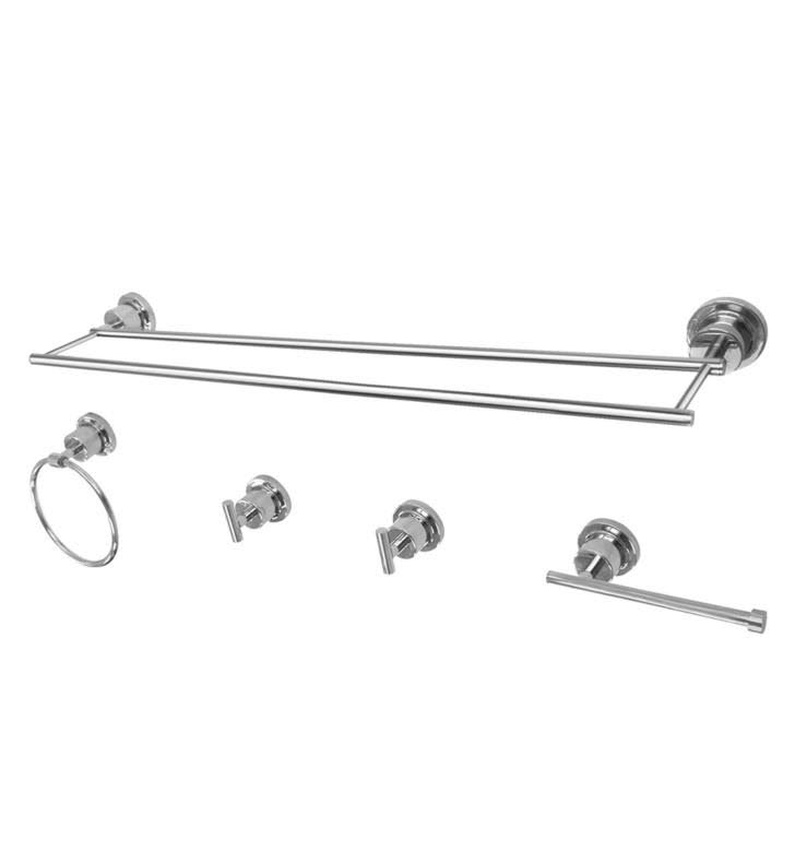 Polished Nickel 5 Piece Bathroom Accessory Set C13843