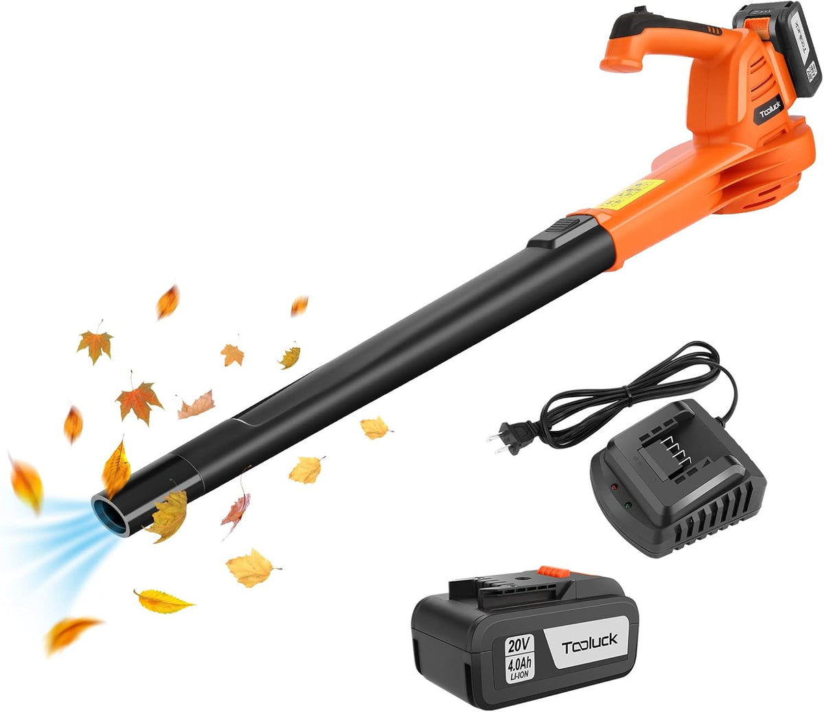 Cordless Electric Leaf Blower with 4.0Ah Battery and Charger V269759