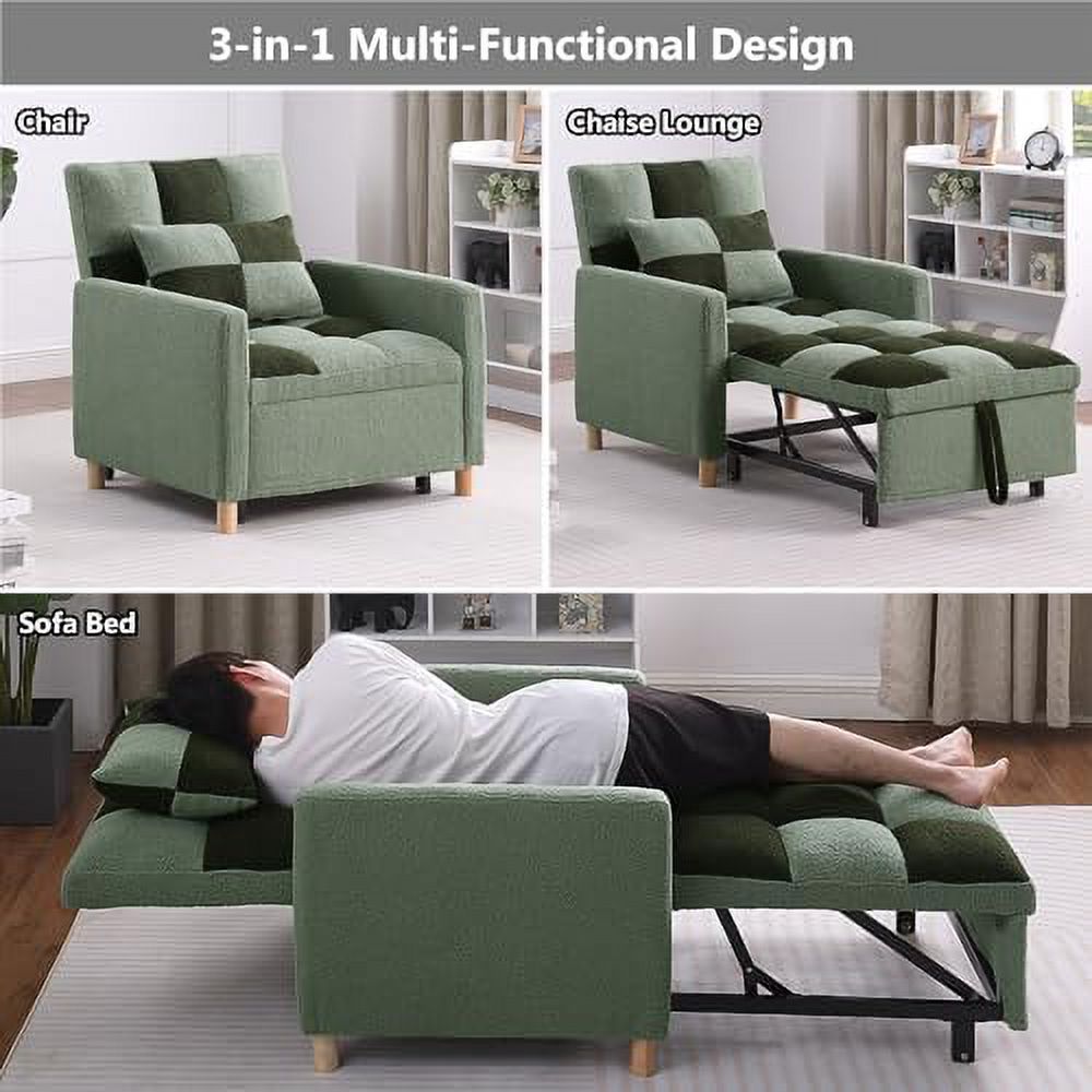 Rainb Velvet Convertible Futon Chair Bed F90083