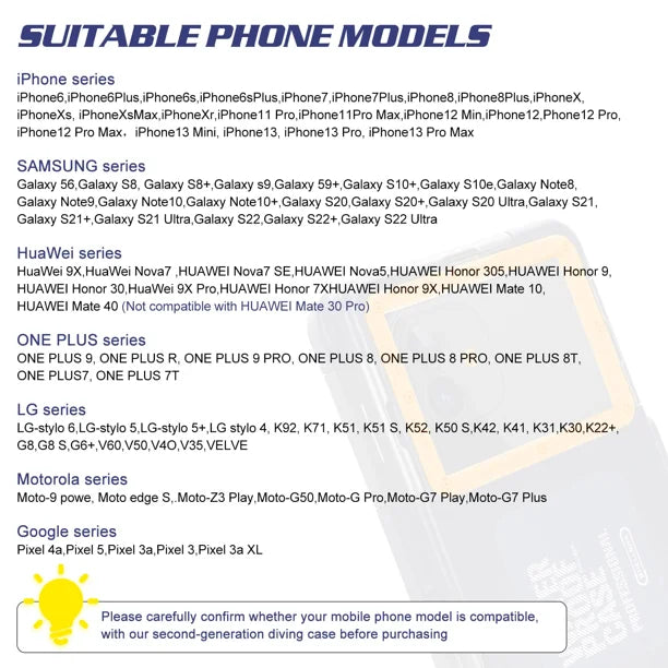 Waterproof Protective Case for Phones Up to 6.9 Inch H2907