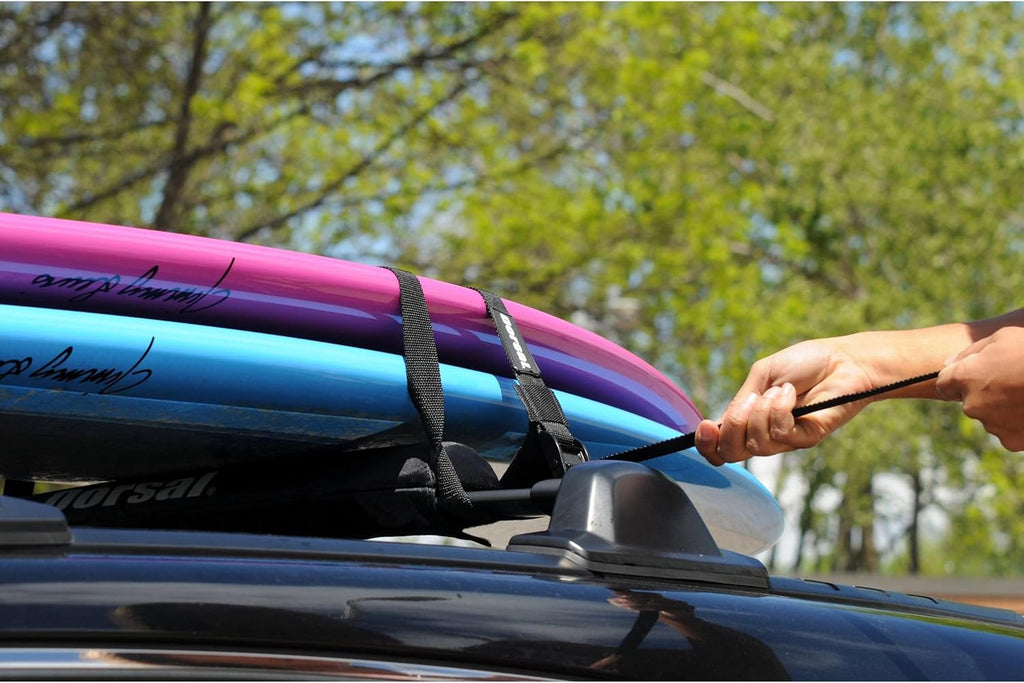 Red 28 Inch Roof Rack Pads with 15 ft Straps, Pack of 2 F500892