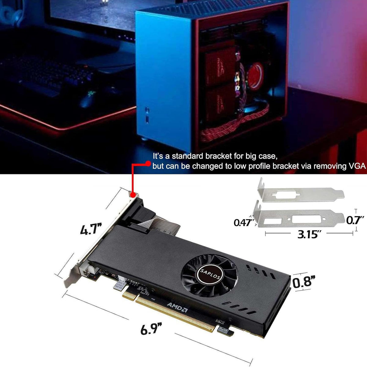 4GB GDDR5 Low Profile Graphics Card Q14660