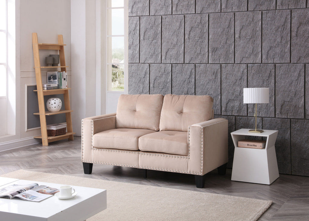 Beige Loveseat Q2777