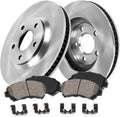 FRONT 300mm 5 Lug Brake Disc Rotors + Brake Pads + Clips M6614