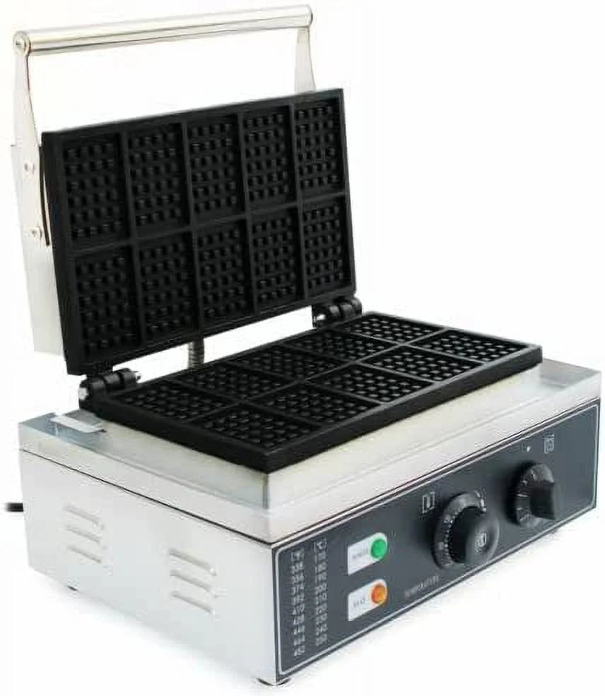 110V Commercial Stainless Steel Nonstick 10PCS Waffle Maker B80915