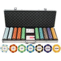 13.5 G 500 Piece Clay Poker Chips Set F89551