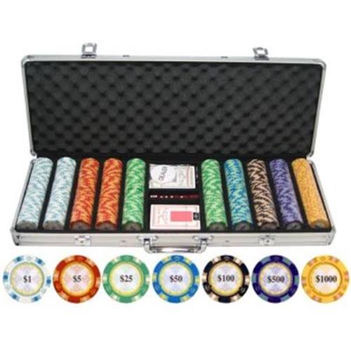 13.5 G 500 Piece Clay Poker Chips Set F89551