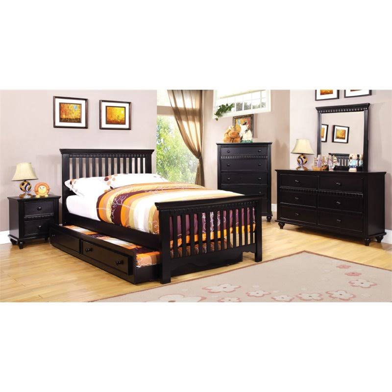 Black Solid Wood Trundle B4830