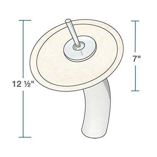 Egyptian Yellow Marble Vessel Sink Ensemble with Brushed Nickel Finish Waterfall Faucet, Pop-Up Drain, and Sink Ring X602