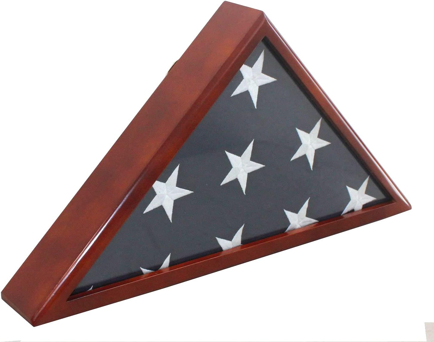Solid Wood Memorial Flag Case Frame Display Case for 5x9.5' Flag Folded C58004